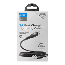 Заредете изображение във визуализатора на галерията – Joyroom USB cable - Lightning charging / data transmission 3A 1m black (S-1030M12) - TopMag
