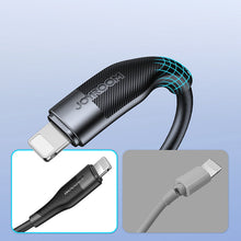 Заредете изображение във визуализатора на галерията – Joyroom USB cable - Lightning charging / data transmission 3A 1m black (S-1030M12) - TopMag
