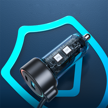 Заредете изображение във визуализатора на галерията – Joyroom 3 in 1 Fast Car Charger with 1.5m 45W Lightning Cable Black (JR-CL08) - TopMag
