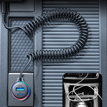 Заредете изображение във визуализатора на галерията – Joyroom 3 in 1 Fast Car Charger with 1.5m 45W Lightning Cable Black (JR-CL08) - TopMag
