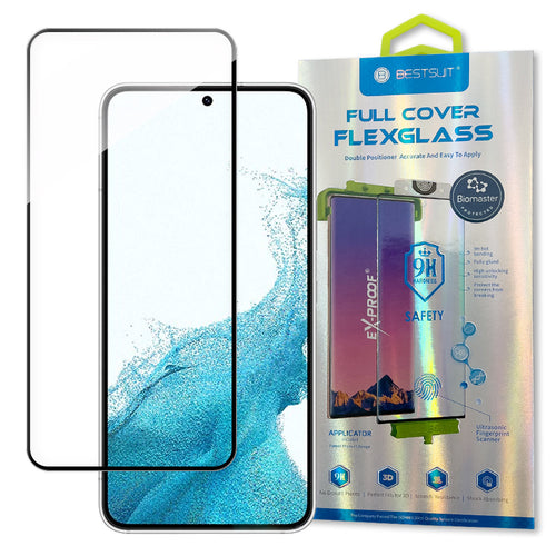 Bestsuit 3D Edge Nano Flexi Glass Glass Film Full Screen Tempered Glass With Frame For Samsung Galaxy S22 Transparent - TopMag