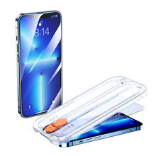Заредете изображение във визуализатора на галерията – Joyroom tempered glass with mounting kit for iPhone 12 and 12 Pro 6.1 "transparent (JR-PF934) - TopMag

