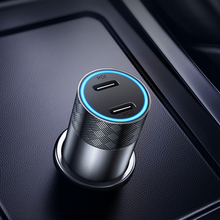 Заредете изображение във визуализатора на галерията – Joyroom car charger 2 x USB 50W with PD, QC, PPS gray (JR-CL13) - TopMag
