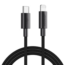 Заредете изображение във визуализатора на галерията – Joyroom Durable USB Type C Cable - Lightning Fast Charging / Data Transfer 20W 2m Black (S-2024M13) - TopMag

