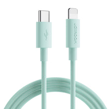 Заредете изображение във визуализатора на галерията – Joyroom durable USB Type C cable - Lightning fast charging / data transmission 20W 2m green (S-2024M13) - TopMag
