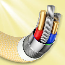 Заредете изображение във визуализатора на галерията – Joyroom Durable USB Type C Cable - Lightning Fast Charging / Data Transfer 20W 2m Yellow (S-2024M13) - TopMag
