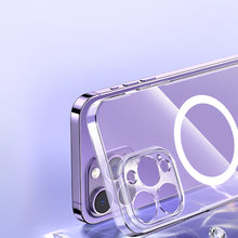 Заредете изображение във визуализатора на галерията – Baseus Crystal Magnetic Case for iPhone 14 Pro Max thin MagSafe cover + transparent glass
