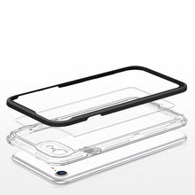 Заредете изображение във визуализатора на галерията – Clear 3in1 case for iPhone SE 2022 / SE 2020 / iPhone 8 / iPhone 7 gel cover with frame black - TopMag
