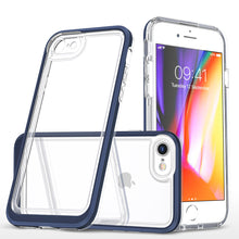 Заредете изображение във визуализатора на галерията – Clear 3in1 case for iPhone SE 2022 / SE 2020 / iPhone 8 / iPhone 7 gel cover with frame blue - TopMag
