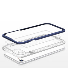 Заредете изображение във визуализатора на галерията – Clear 3in1 case for iPhone SE 2022 / SE 2020 / iPhone 8 / iPhone 7 gel cover with frame blue - TopMag
