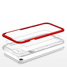 Заредете изображение във визуализатора на галерията – Clear 3in1 case for iPhone SE 2022 / SE 2020 / iPhone 8 / iPhone 7 gel cover with frame red - TopMag
