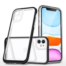 Заредете изображение във визуализатора на галерията – Clear 3in1 case for iPhone 11 frame gel cover black - TopMag
