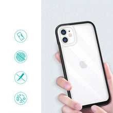 Заредете изображение във визуализатора на галерията – Clear 3in1 case for iPhone 11 frame gel cover black - TopMag
