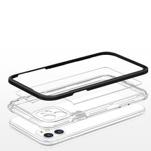 Заредете изображение във визуализатора на галерията – Clear 3in1 case for iPhone 11 frame gel cover black - TopMag
