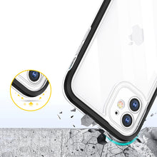 Заредете изображение във визуализатора на галерията – Clear 3in1 case for iPhone 11 frame gel cover black - TopMag
