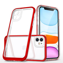 Заредете изображение във визуализатора на галерията – Clear 3in1 case for iPhone 11 frame cover gel red - TopMag

