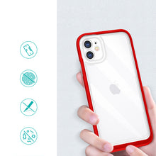 Заредете изображение във визуализатора на галерията – Clear 3in1 case for iPhone 11 frame cover gel red - TopMag
