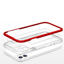 Заредете изображение във визуализатора на галерията – Clear 3in1 case for iPhone 11 frame cover gel red - TopMag

