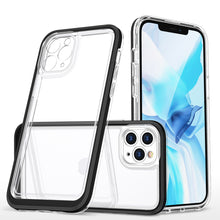Заредете изображение във визуализатора на галерията – Clear 3in1 case for iPhone 11 Pro Max case gel cover with frame black - TopMag
