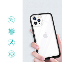 Заредете изображение във визуализатора на галерията – Clear 3in1 case for iPhone 11 Pro Max case gel cover with frame black - TopMag
