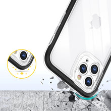 Заредете изображение във визуализатора на галерията – Clear 3in1 case for iPhone 11 Pro Max case gel cover with frame black - TopMag
