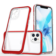Заредете изображение във визуализатора на галерията – Clear 3in1 Case for iPhone 11 Pro Max Frame Cover Gel Red - TopMag
