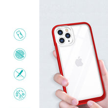 Заредете изображение във визуализатора на галерията – Clear 3in1 Case for iPhone 11 Pro Max Frame Cover Gel Red - TopMag
