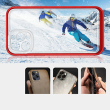 Заредете изображение във визуализатора на галерията – Clear 3in1 case for iPhone 12 Pro frame gel cover red - TopMag
