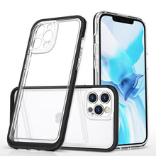 Заредете изображение във визуализатора на галерията – Clear 3in1 case for iPhone 12 Pro Max case gel cover with frame black - TopMag
