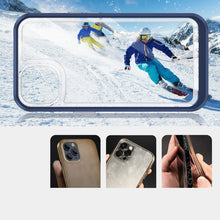 Заредете изображение във визуализатора на галерията – Clear 3in1 case for iPhone 13 mini gel cover with frame blue - TopMag
