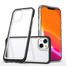 Заредете изображение във визуализатора на галерията – Clear 3in1 case for iPhone 13 case gel cover with frame black - TopMag
