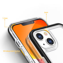 Заредете изображение във визуализатора на галерията – Clear 3in1 case for iPhone 13 case gel cover with frame black - TopMag
