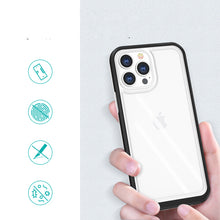 Заредете изображение във визуализатора на галерията – Clear 3in1 case for iPhone 13 Pro Max case gel cover with frame black - TopMag
