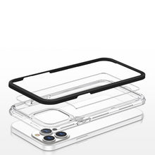 Заредете изображение във визуализатора на галерията – Clear 3in1 case for iPhone 13 Pro Max case gel cover with frame black - TopMag

