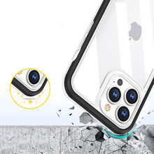 Заредете изображение във визуализатора на галерията – Clear 3in1 case for iPhone 13 Pro Max case gel cover with frame black - TopMag

