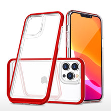 Заредете изображение във визуализатора на галерията – Clear 3in1 Case for iPhone 13 Pro Max Frame Cover Gel Red - TopMag
