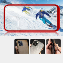 Заредете изображение във визуализатора на галерията – Clear 3in1 Case for iPhone 13 Pro Max Frame Cover Gel Red - TopMag
