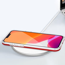 Заредете изображение във визуализатора на галерията – Clear 3in1 Case for iPhone 13 Pro Max Frame Cover Gel Red - TopMag

