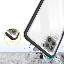 Заредете изображение във визуализатора на галерията – Clear 3in1 Case for Samsung Galaxy A12 5G Frame Gel Cover Black - TopMag
