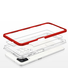 Заредете изображение във визуализатора на галерията – Clear 3in1 Case for Samsung Galaxy A12 5G Frame Gel Cover Red - TopMag
