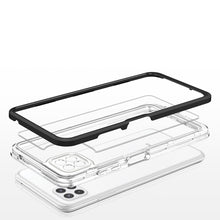 Заредете изображение във визуализатора на галерията – Clear 3in1 Case for Samsung Galaxy A22 5G Frame Gel Cover Black - TopMag
