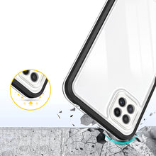Заредете изображение във визуализатора на галерията – Clear 3in1 Case for Samsung Galaxy A22 5G Frame Gel Cover Black - TopMag
