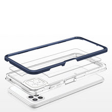 Заредете изображение във визуализатора на галерията – Clear 3in1 Case for Samsung Galaxy A22 5G Frame Gel Cover Blue - TopMag
