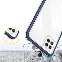 Заредете изображение във визуализатора на галерията – Clear 3in1 Case for Samsung Galaxy A22 5G Frame Gel Cover Blue - TopMag
