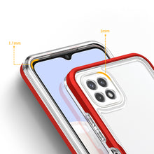 Заредете изображение във визуализатора на галерията – Clear 3in1 Case for Samsung Galaxy A22 5G Frame Gel Cover Red - TopMag
