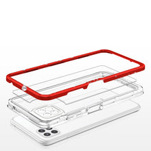 Заредете изображение във визуализатора на галерията – Clear 3in1 Case for Samsung Galaxy A22 5G Frame Gel Cover Red - TopMag
