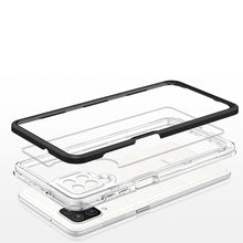 Заредете изображение във визуализатора на галерията – Clear 3in1 Case for Samsung Galaxy A22 4G Frame Gel Cover Black - TopMag
