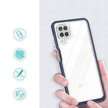 Заредете изображение във визуализатора на галерията – Clear 3in1 Case for Samsung Galaxy A22 4G Frame Gel Cover Blue - TopMag
