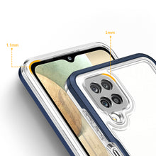 Заредете изображение във визуализатора на галерията – Clear 3in1 Case for Samsung Galaxy A22 4G Frame Gel Cover Blue - TopMag
