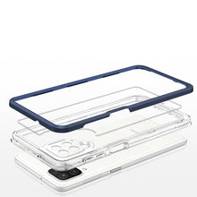 Заредете изображение във визуализатора на галерията – Clear 3in1 Case for Samsung Galaxy A22 4G Frame Gel Cover Blue - TopMag
